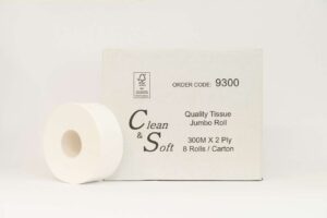 Jumbo Toilet Roll 300M x 2PLY