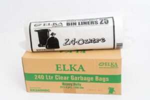 Clear Heavy Duty Garbage Bags 240 L