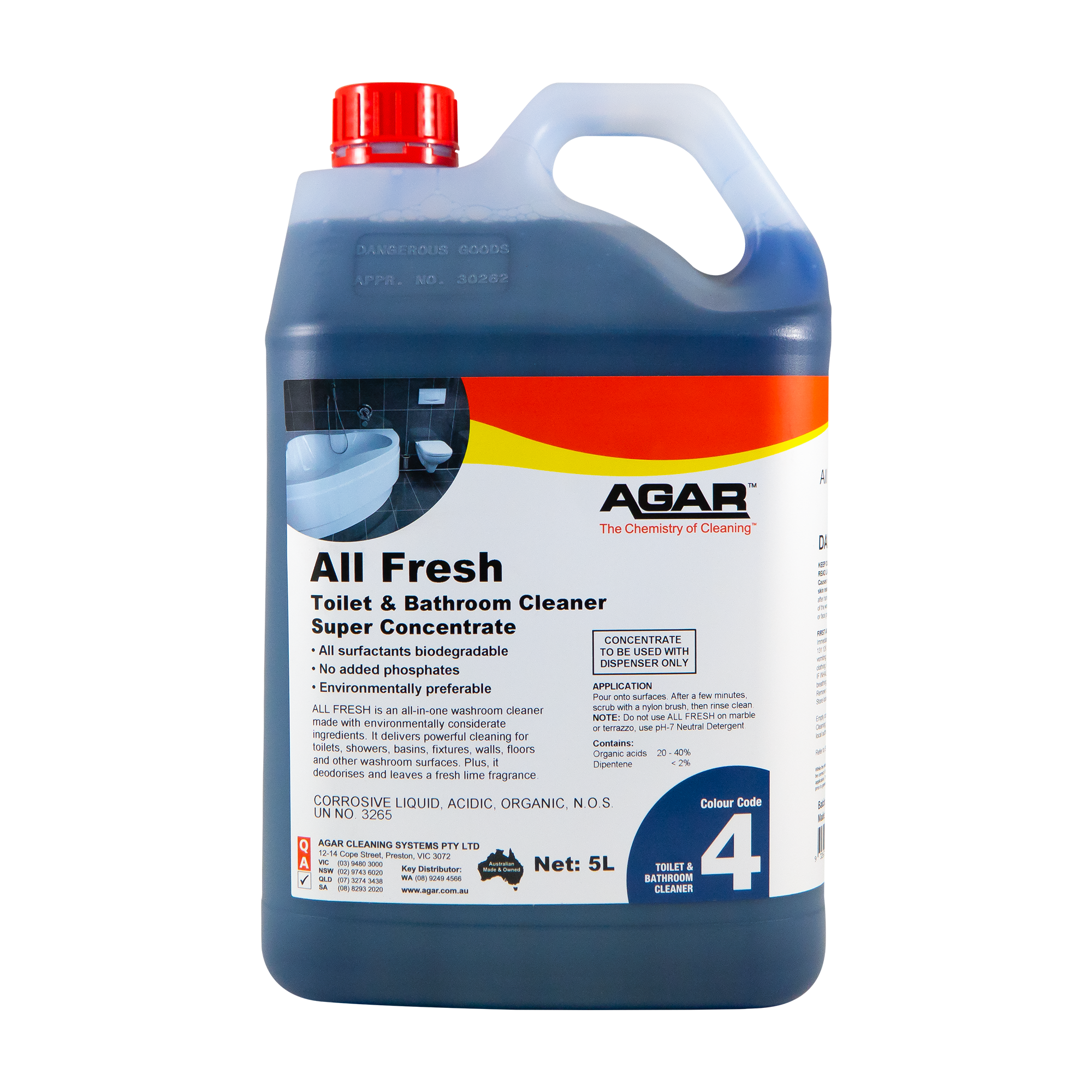 AGAR All Fresh Toilet and Bathroom Cleaner 5L