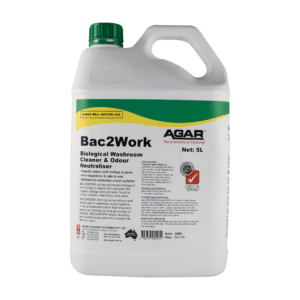 AGAR Bac2Work Washroom Cleaner and Odour Neutraliser 5L