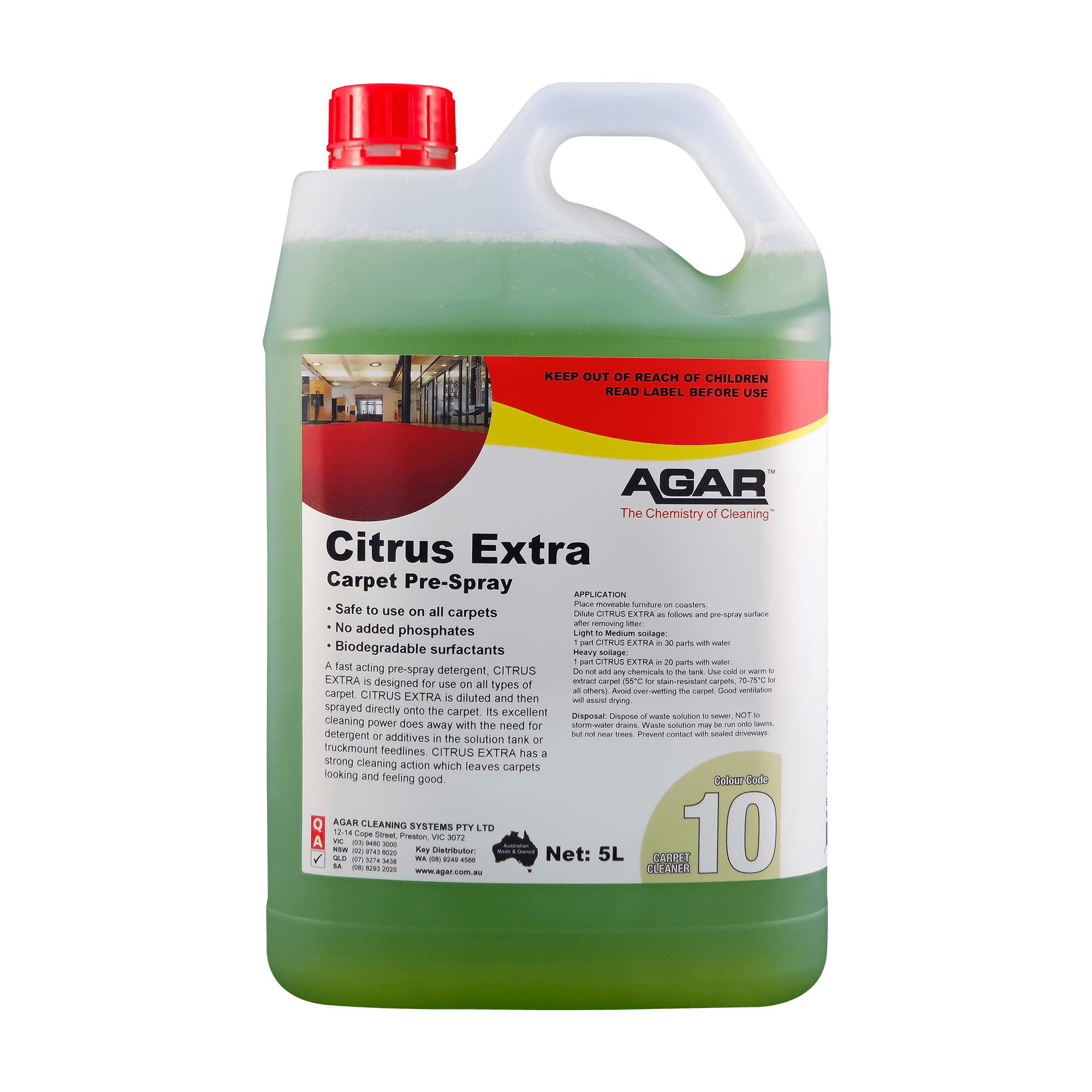 AGAR Citrus Extra Carpet Pre-Spray Cleaner 5L