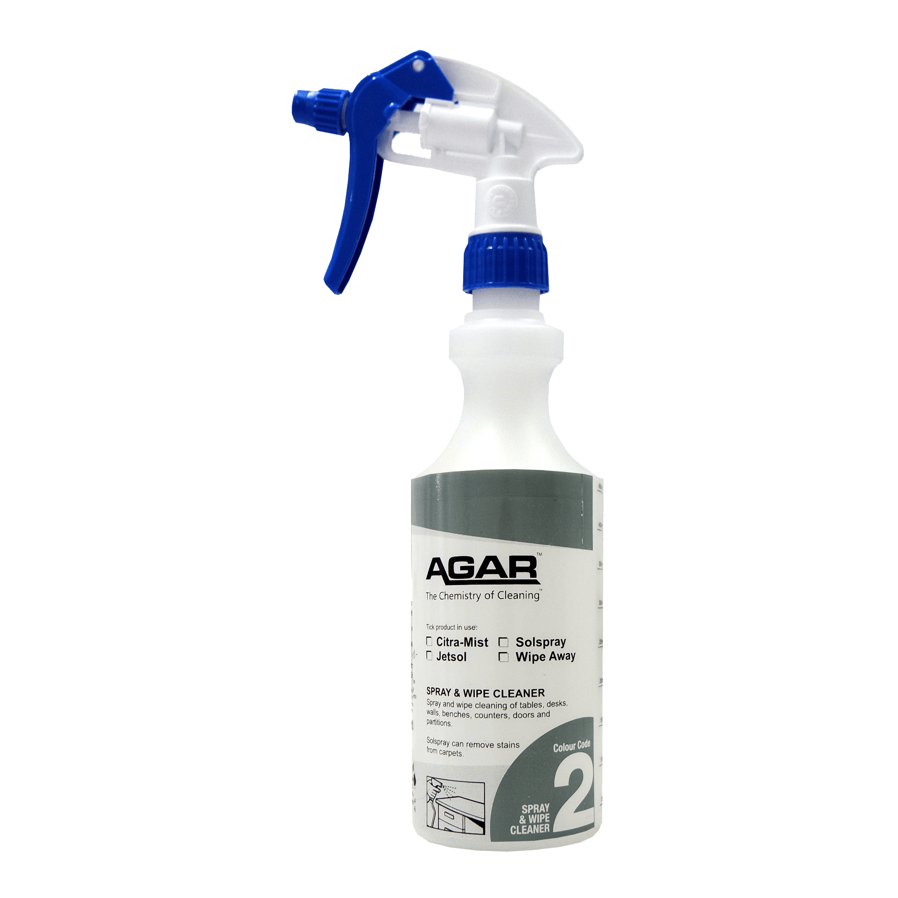 AGAR No. 2 Spray and Wipe 500ml Spray Bottle