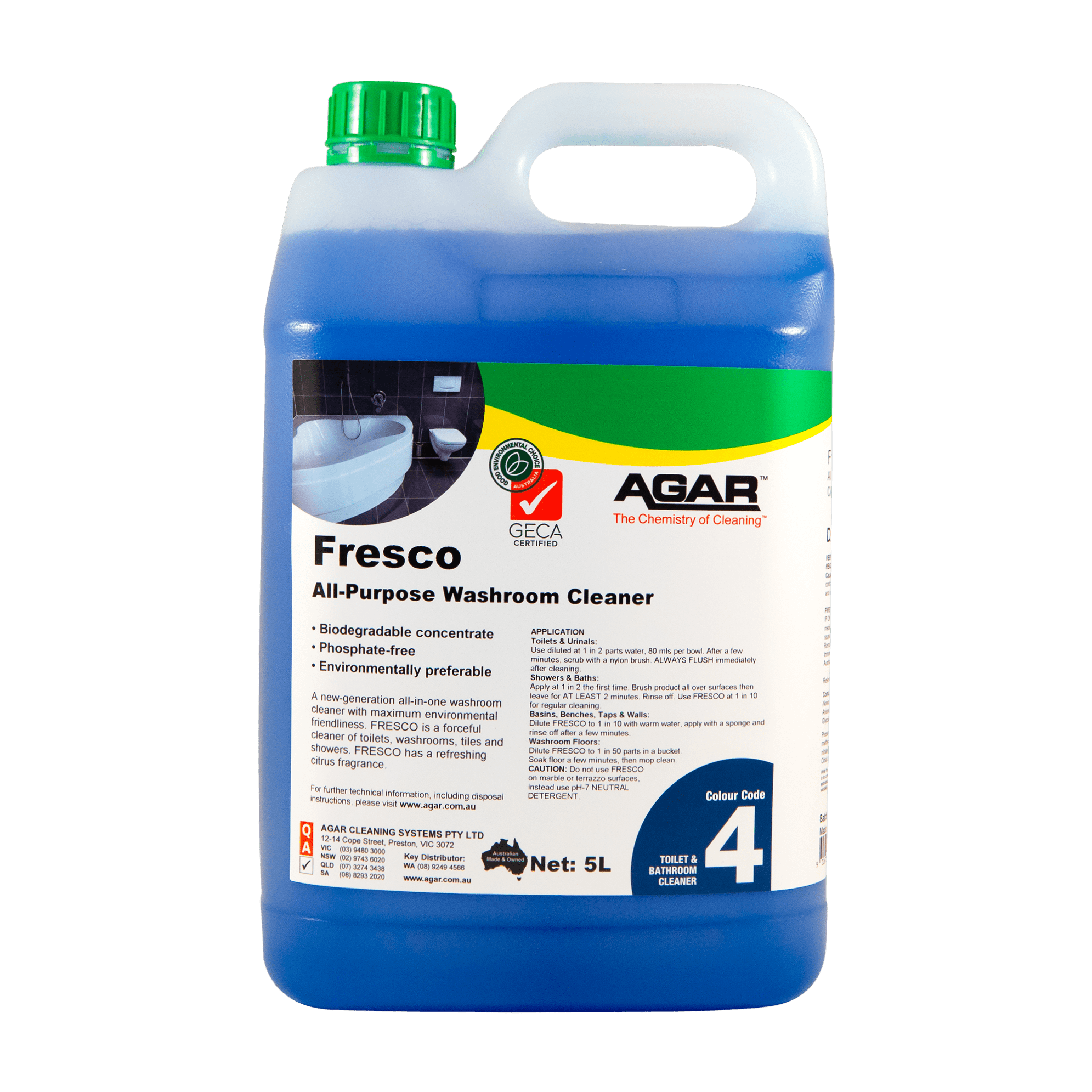 AGAR Fresco All-Purpose Washroom Cleaner 5L