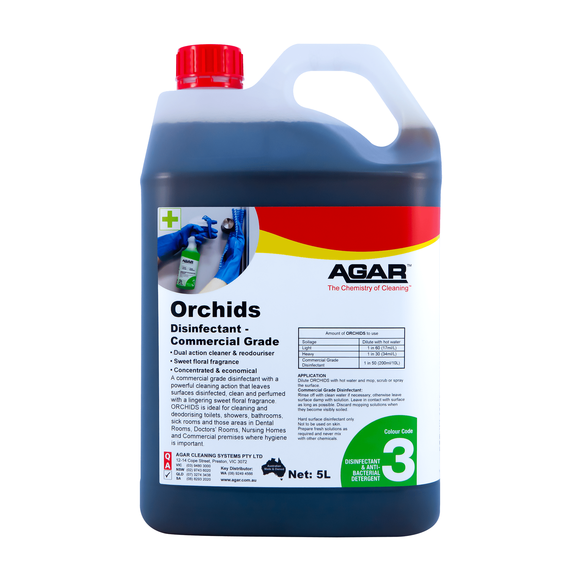 AGAR Orchids Anti-Bacterial Detergent 5L