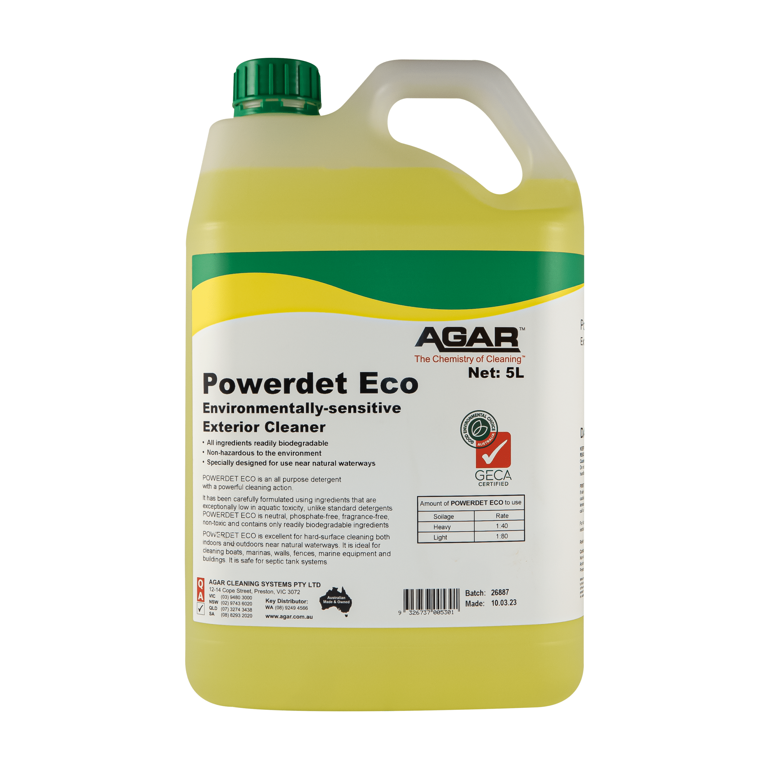 AGAR PowerDet Eco Exterior Cleaner GECA 5L