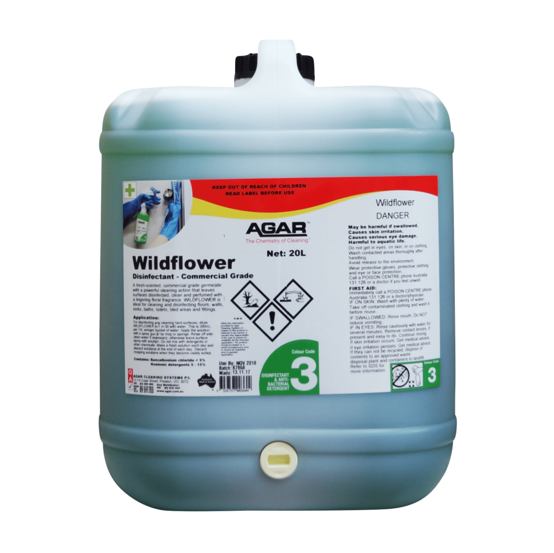AGAR Wildflower Commercial Grade Disinfectant 20L
