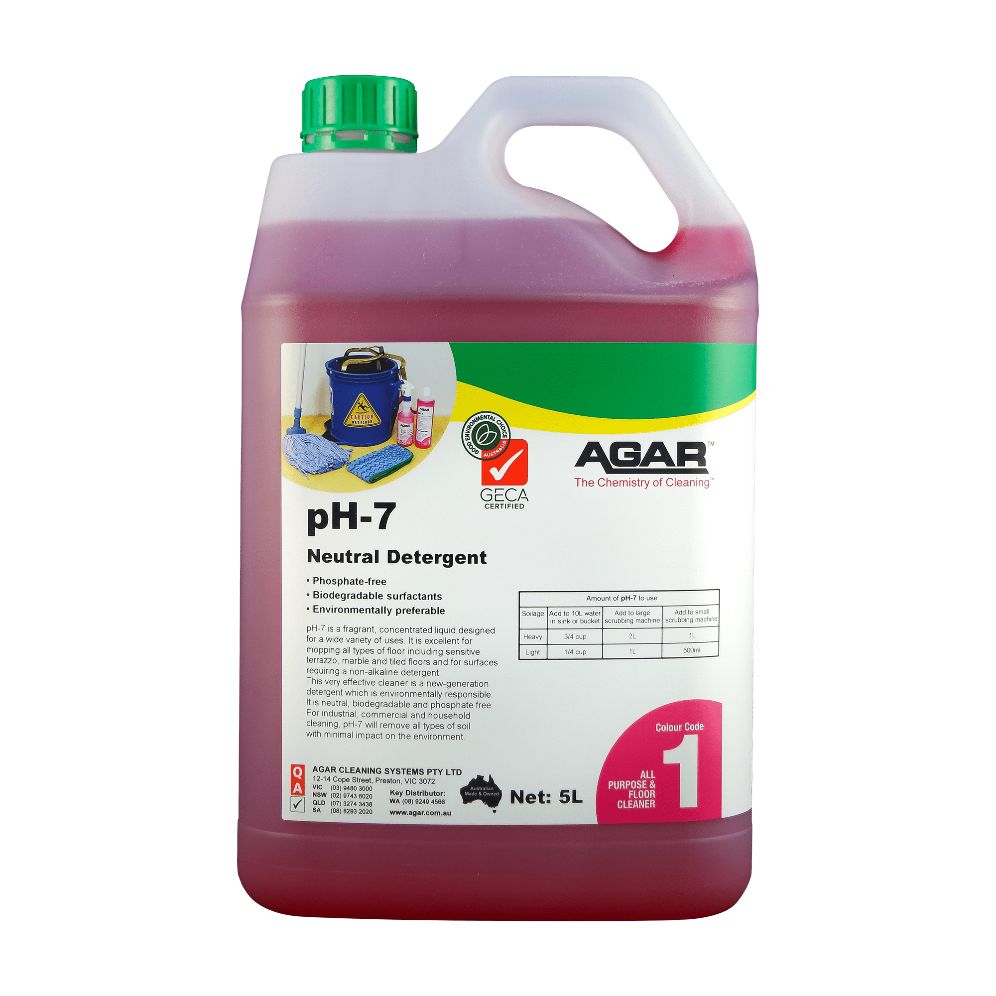 AGAR pH-7 Neutral Detergent GECA 5L