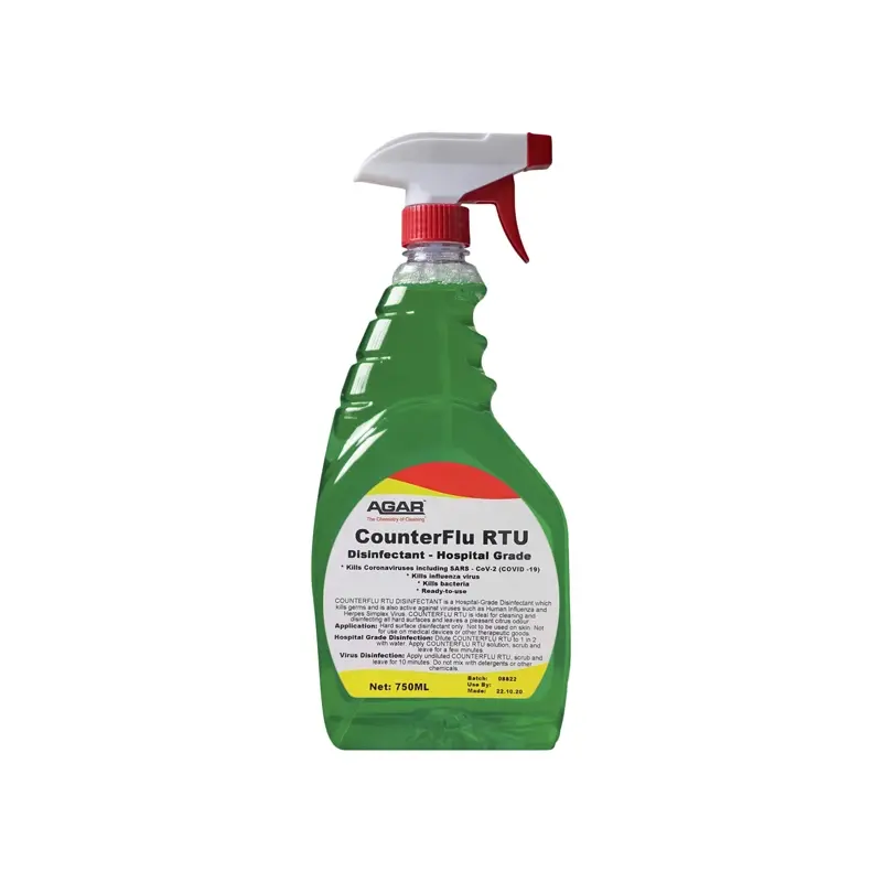 AGAR CounterFlu RTU Hospital Grade Disinfectant 750ml spray bottle