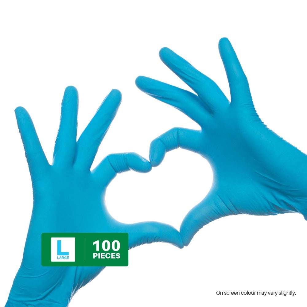 Vinyl/Nitrile Blend Gloves - 100 Pack - Large